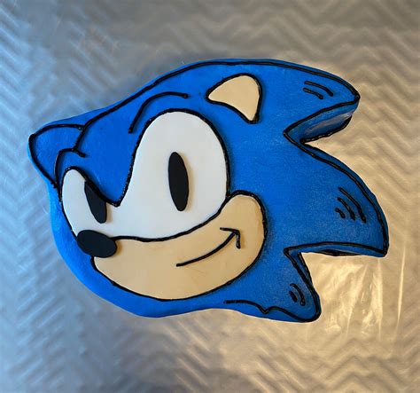 Sonic Hedgehog Cake Template